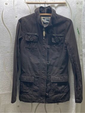 DCS Utility Field Jacket Medium Brown Cotton Canvas Military Style